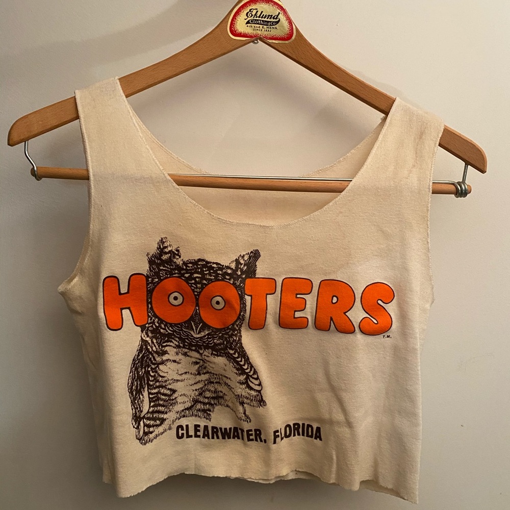 Rare Vintage 1983 Hooters Cropped Tee Shirt